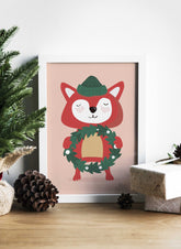 Hand Drawn Christmas Fox